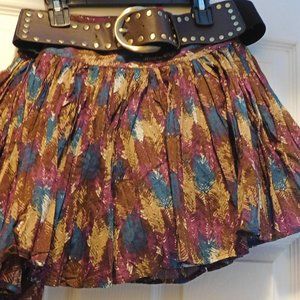 Super Cute Candies Pleated Cowboy like mini skirt